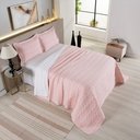 Ver imagem 4 de Cobre Leito Dalu Casal Hipercal 200 Fios Bordado 3 Peças 100% Poliéster - Rose com Branco