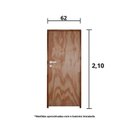 Ver imagem 3 de Kit Porta de Madeira 210x62cm Batente 11cm Fechadura Stilo Rodam Abertura Esquerda Marrom/Imbuia