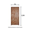 Ver imagem 3 de Kit Porta de Madeira 210x72cm Batente 11cm Fechadura Stilo Rodam Abertura Direita Marrom/Mescla