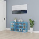 Ver imagem 2 de Kit 6 Sapateira Dobraveis Empilhaveis Tampa Organização Azul