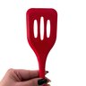 Espátula Vazada Em Silicone Culinária Utensílio De Cozinha Refogar Virar Alimentos Vermelha - 9