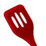 Espátula Vazada Em Silicone Culinária Utensílio De Cozinha Refogar Virar Alimentos Vermelha - 4