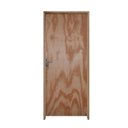 Ver imagem 2 de Kit Porta de Madeira 210x70cm Batente 11cm Fechadura Alavanca Rodam Abertura Direita Marrom/Mescla