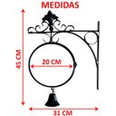 Ver imagem 5 de Relógio Parede Dupla Face Floral Estação Trem com Sino Preto