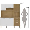 Ver imagem 4 de Armário de Cozinha Compacta Mdf 6 Portas Ferrara Plus - Freijó/supremo/com Ripado