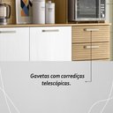 Ver imagem 6 de Armário de Cozinha Compacta Mdf 6 Portas Ferrara Plus - Freijó/supremo/com Ripado