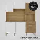 Ver imagem 5 de Armário de Cozinha Compacta Mdf 6 Portas Ferrara Plus - Freijó/supremo/com Ripado