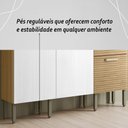 Ver mais imagens de Armário de Cozinha Compacta Mdf 6 Portas Ferrara Plus - Freijó/supremo/com Ripado