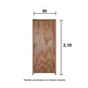Ver imagem 3 de Kit Porta de Madeira 210x90cm Batente 11cm Fechadura Alavanca Rodam Abertura Direita Marrom/Mescla