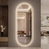 Espelho jateado Oval Iluminado com led quente - 50x120cm Woodglass oval jateado - 1