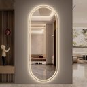 Ver imagem 1 de Espelho jateado Oval Iluminado com led quente - 50x120cm Woodglass oval jateado