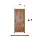 Ver imagem 3 de Kit Porta de Madeira 210x90cm Batente 11cm Fechadura Alavanca Rodam Abertura Esquerda Marrom/Mescla