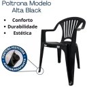 Ver imagem 3 de Kit 3 Poltrona de Plástico Resistente Área de Lazer 154kg