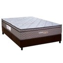 Ver imagem 1 de Cama Box Casal: Colchão C/ Vibro Massagem Paropas Vibro Aplause Smart Brown + Base Crc Suede Brown