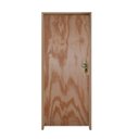 Ver imagem 2 de Kit Porta de Madeira 210x80cm Batente 11cm Fechadura Golf Rodam Abertura Esquerda Marrom/Mescla