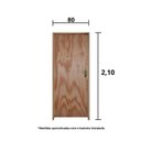 Ver imagem 3 de Kit Porta de Madeira 210x80cm Batente 11cm Fechadura Golf Rodam Abertura Esquerda Marrom/Mescla