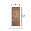 Ver imagem 3 de Kit Porta de Madeira 210x90cm Batente 11cm Fechadura Golf Rodam Abertura Esquerda Marrom/Mescla