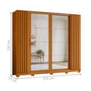 Ver imagem 2 de Roupeiro Flex e Espelho Ripado Atalaia Cinamomo Off White