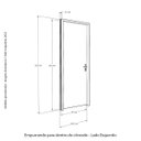 Ver imagem 3 de Kit Porta Pronta Lisa 210x80cm Batente 11cm Fechadura Taco de Golf Rodam Portas Abertura Esquerda