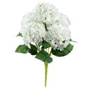 Ver imagem 1 de Buquê de Flores Artificiais Hortênsia Branca com Proteção Uv 40cm | Formosinha