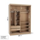 Ver imagem 3 de Guarda-Roupa 2 Portas Araçá CabeCasa MadeiraOriginals Marrom/Nogueira