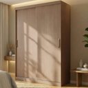 Ver imagem 1 de Guarda-Roupa 2 Portas Araçá CabeCasa MadeiraOriginals Marrom/Nogueira