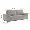 Ver imagem 5 de Sofá Ravena Linho 03 Lugares D28 Meu Sofá Online