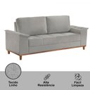 Ver imagem 3 de Sofá Ravena Linho 03 Lugares D28 Meu Sofá Online