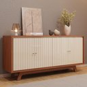 Ver imagem 3 de Aparador Buffet para Sala de Jantar 4 Portas 180cm Junia D05 Freijó Off White - Lyam Decor
