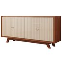 Ver imagem 4 de Aparador Buffet para Sala de Jantar 4 Portas 180cm Junia D05 Freijó Off White - Lyam Decor