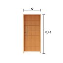 Ver imagem 3 de Kit Porta de Madeira 210x92cm Batente 14cm Fechadura Rolete Belissima 2 Rodam Abertura Direita Marro
