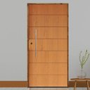 Ver imagem 1 de Kit Porta de Madeira 210x92cm Batente 14cm Fechadura Rolete Belissima 2 Rodam Abertura Direita Marro