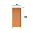 Ver imagem 3 de Kit Porta de Madeira 210x92cm Batente 14cm Fechadura Rolete Belissima 6 Rodam Abertura Esquerda Marr