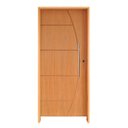 Ver imagem 2 de Kit Porta de Madeira 210x92cm Batente 14cm Fechadura Rolete Belissima 6 Rodam Abertura Esquerda Marr