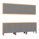 Ver imagem 2 de Cozinha Luna Modulada Composta por 06 Módulos 100% Mdf com Armário Aéreo e Balcões
