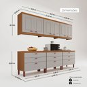 Ver imagem 3 de Cozinha Luna Modulada Composta por 06 Módulos 100% MDF com Armário Aéreo e Balcões