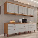 Ver imagem 1 de Cozinha Luna Modulada Composta por 06 Módulos 100% MDF com Armário Aéreo e Balcões