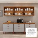 Ver imagem 4 de Cozinha Luna Modulada Composta por 06 Módulos 100% MDF com Armário Aéreo e Balcões