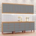 Ver imagem 1 de Cozinha Luna Modulada Composta por 06 Módulos 100% Mdf com Armário Aéreo e Balcões