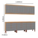 Ver imagem 4 de Cozinha Luna Modulada Composta por 06 Módulos 100% Mdf com Armário Aéreo e Balcões