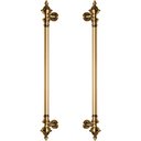 Ver imagem 1 de Puxador Duplo Classic 1000mm Ouro Velho Porta Pivotante Correr Passagem Madeira Vidro Colonial Cláss