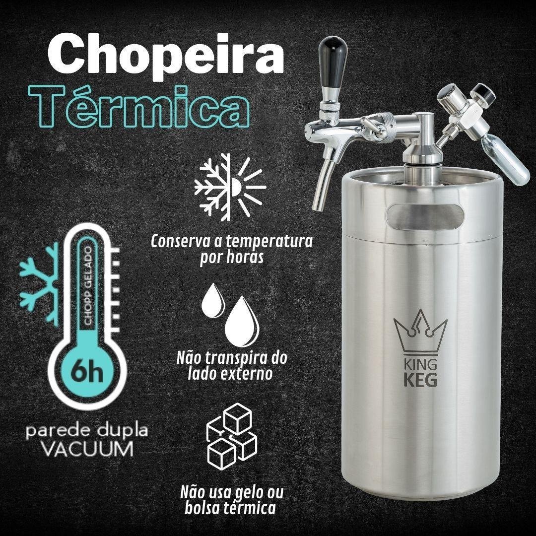 Chopeira Portátil King Keg Vacuum 2l Preta - 2