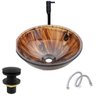 Kit Cuba 29cm Amadeirada+torneira+engate 40cm +valvula 1 1/4 - 1