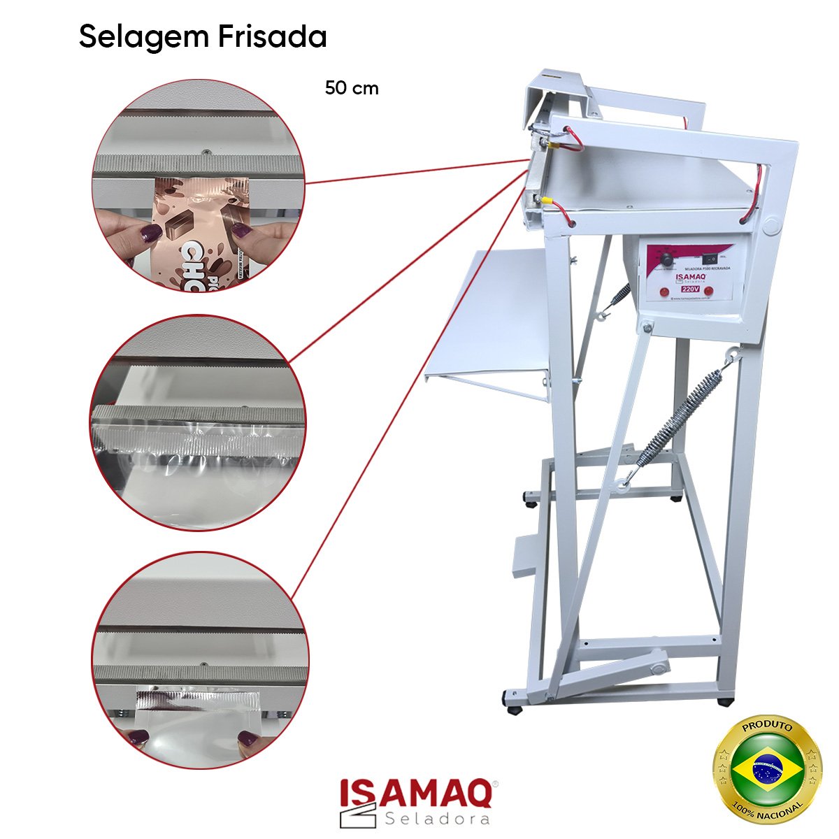 Seladora Recravada 50cm P/ Embalagens Aluminizadas e Outros - 3