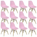 Ver imagem 3 de Kit 12 Cadeiras Charles Eames Eiffel Wood Design Rosa