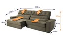 Ver imagem 3 de Sofá Retrátil Reclinável 300cm Albany Suede Velut com Molas Ensacadas - King House