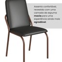 Ver imagem 5 de Kit 4 Cadeiras para Sala de Jantar Malibu Preto/Liso/Marrom