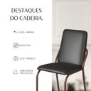 Ver imagem 7 de Kit 4 Cadeiras para Sala de Jantar Malibu Preto/Liso/Marrom