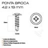 Parafuso Drywall Flangeado Ponta de Broca 4.2x19 1000 Peças - 2