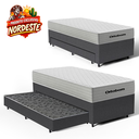 Ver imagem 1 de Cama Box com Colchão de Molas Ensacadas Ortobom One Face Plenno Superpocket + Auxiliar de Molas